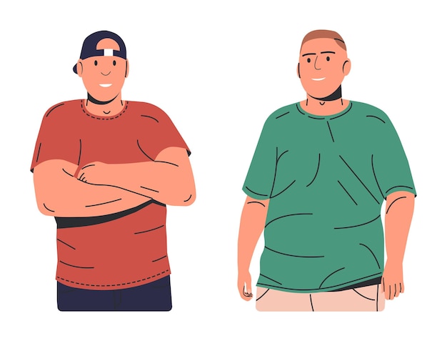 Hombre gordo vs apto aislado