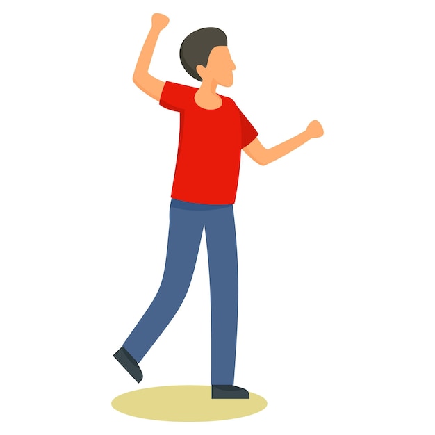 Hombre en el icono de reunión Ilustración plana del hombre en el icono de vector de reunión para diseño web