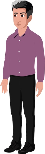 Hombre indio personajes indios anciano indio joven indio sirviente personaje de dibujos animados