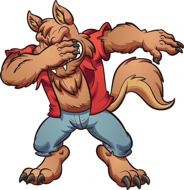 Hombre lobo dabbing