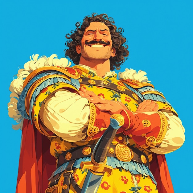 Hombre macedonio con vestido tradicional macedonio como intérprete