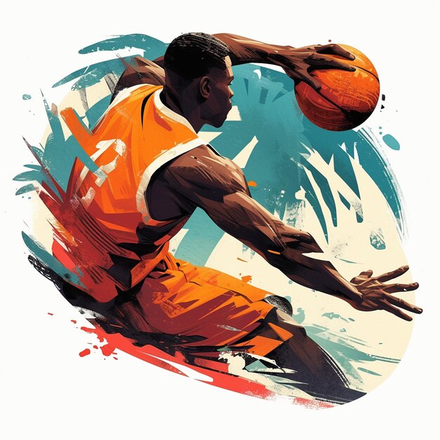 Vector un hombre de malawi está jugando al netball