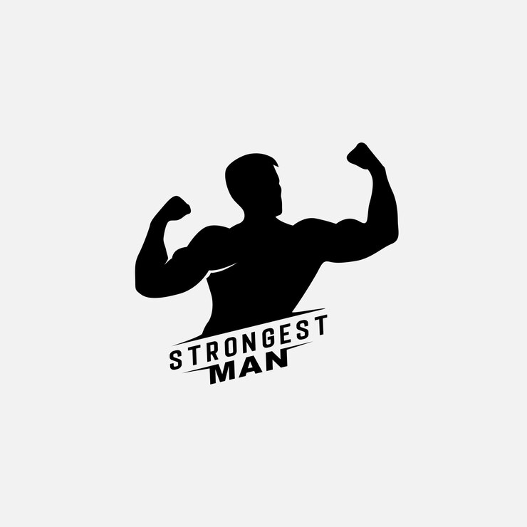 Hombre más fuerte - Diseño de logotipo de fitness