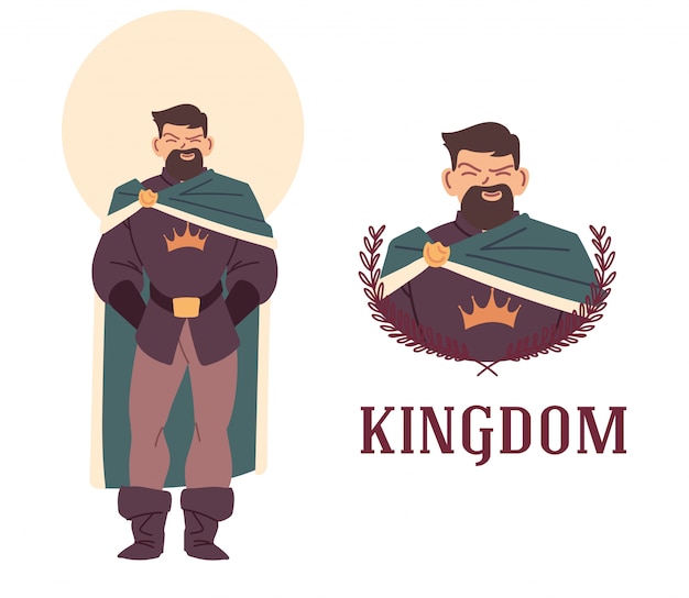 Hombre medieval diseño de reino y cuento de hadas