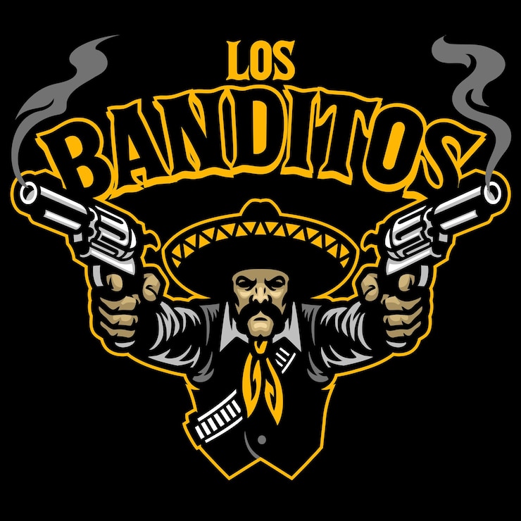 Vector hombre mexicano apuntando con dos pistolas