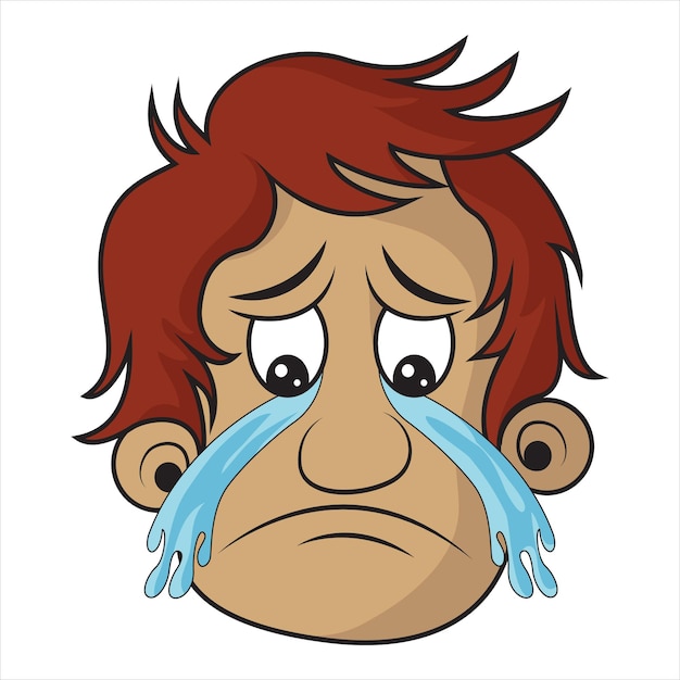 Hombre molesto llorando