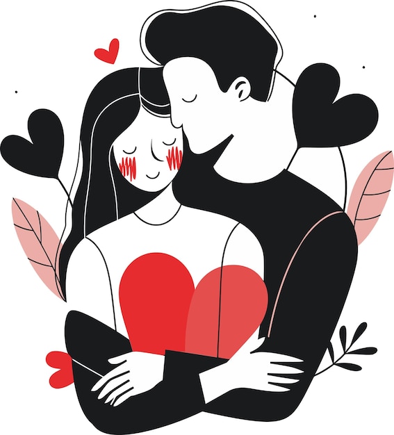 un hombre y una mujer se abrazan y las palabras amor están en la cara