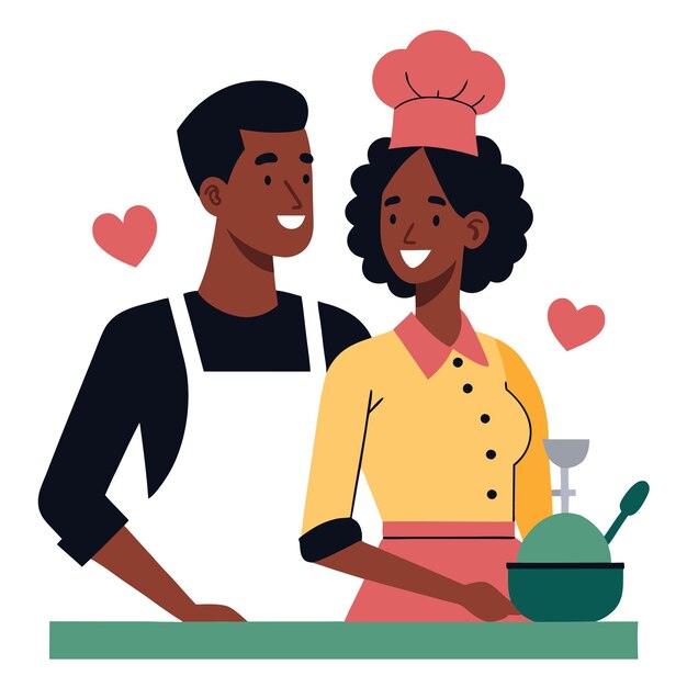 un hombre y una mujer en una cocina cocinando juntos