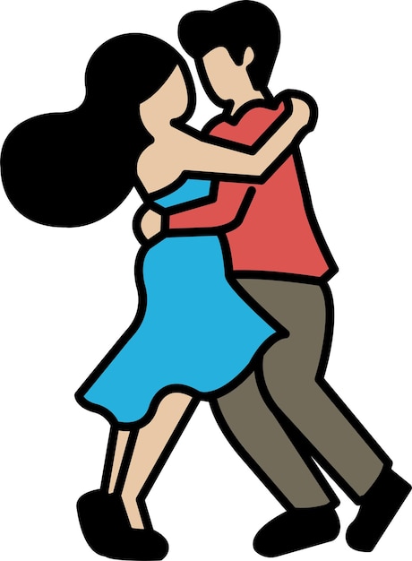 Un hombre y una mujer están bailando juntos.