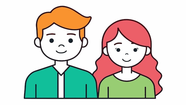 un hombre y una mujer se están mirando el uno al otro y la chica lleva una camisa verde y azul