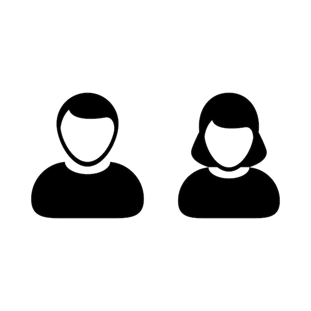 Hombre y mujer icono vector usuario persona perfil avatar símbolo