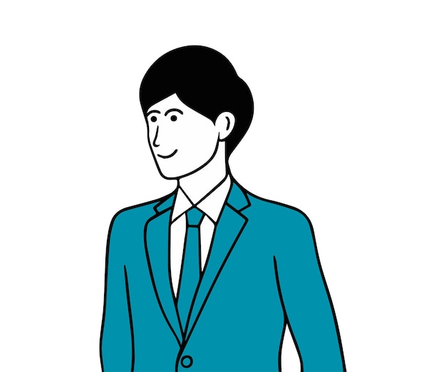 El hombre de negocios está sonriendo