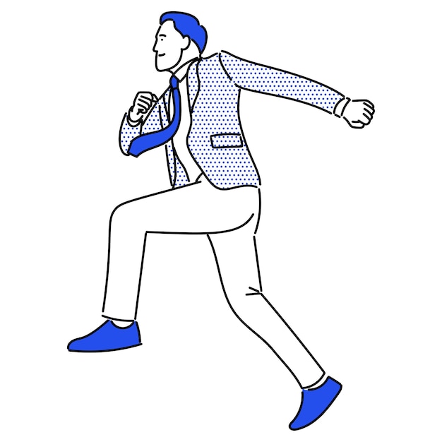 Hombre de negocios hombre de negocios o empleado personal personas dibujos animados Ilustración profesional de la compañía