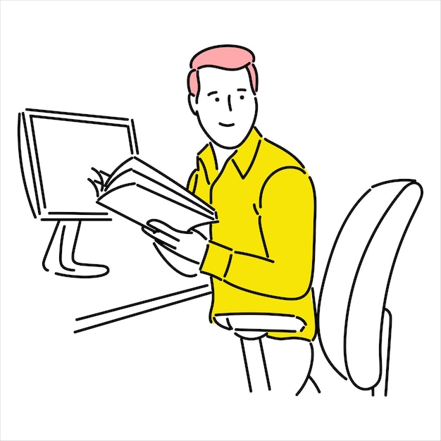 Hombre de negocios hombre de negocios o empleado personal personas dibujos animados Ilustración profesional de la compañía