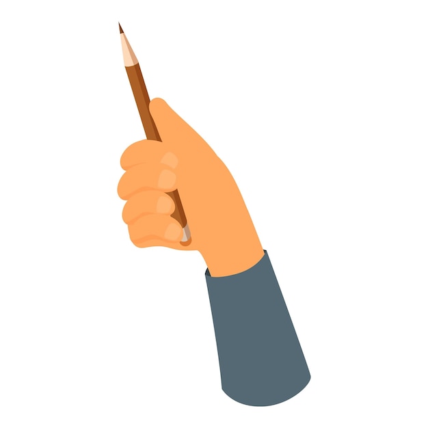Hombre de negocios con lápiz en la mano dibujando y escribiendo
