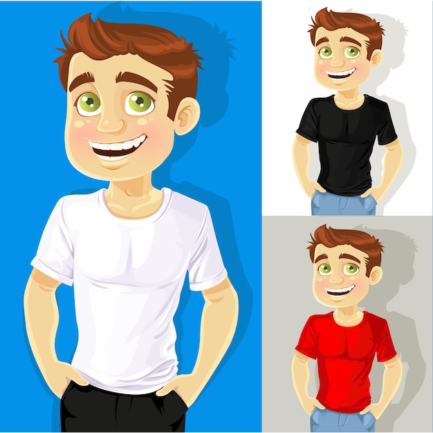 Hombre de negocios muestra una camiseta para imprimir