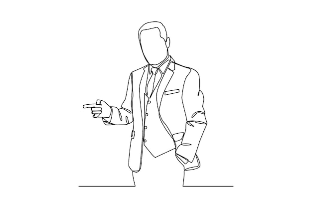 Hombre de negocios posando Concepto minimalista de hombre de negocios Concepto de diseño plano de hombre de negocios con diferentes poses Conjunto de diseño de personajes de dibujos animados vectoriales