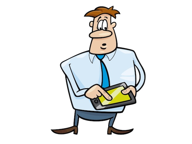 Hombre de negocios usando una tableta