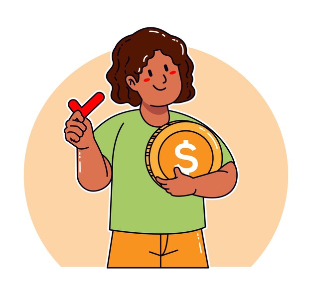 Un hombre negro sosteniendo una moneda de un dólar