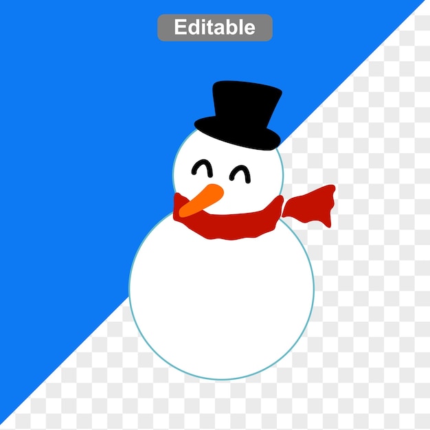 un hombre de nieve con una bufanda roja y un hombre de Nieve blanco en ella