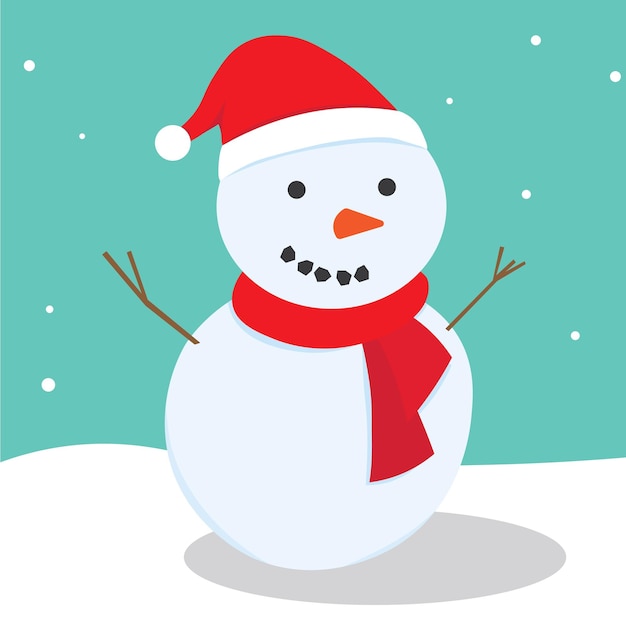 Hombre de nieve feliz