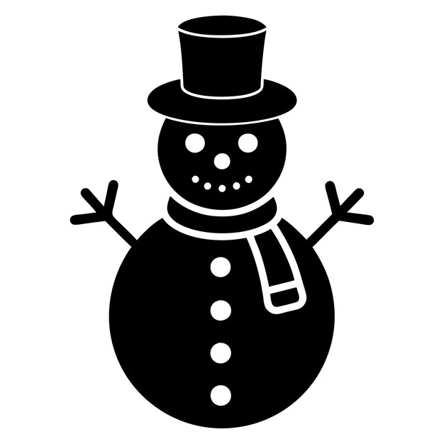 un hombre de nieve con un sombrero y un hombre de Nieve en él