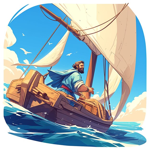 Un hombre de omán está navegando