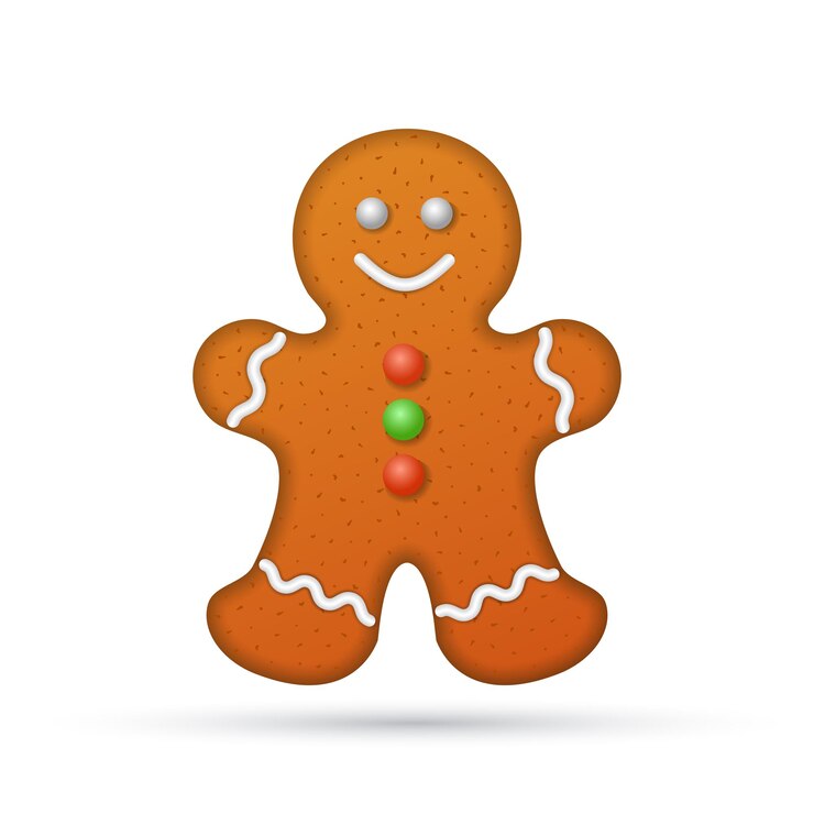 Vector el hombre de pan de jengibre