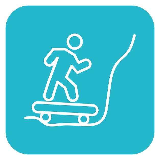 un hombre patinando en un fondo azul con una línea blanca en el medio