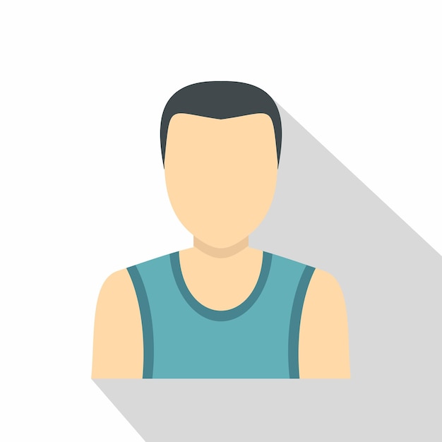 Hombre de pelo oscuro en un icono de chaleco Ilustración plana de hombre de cabello oscuro en una chaleco Icono vectorial para web aislado en fondo blanco