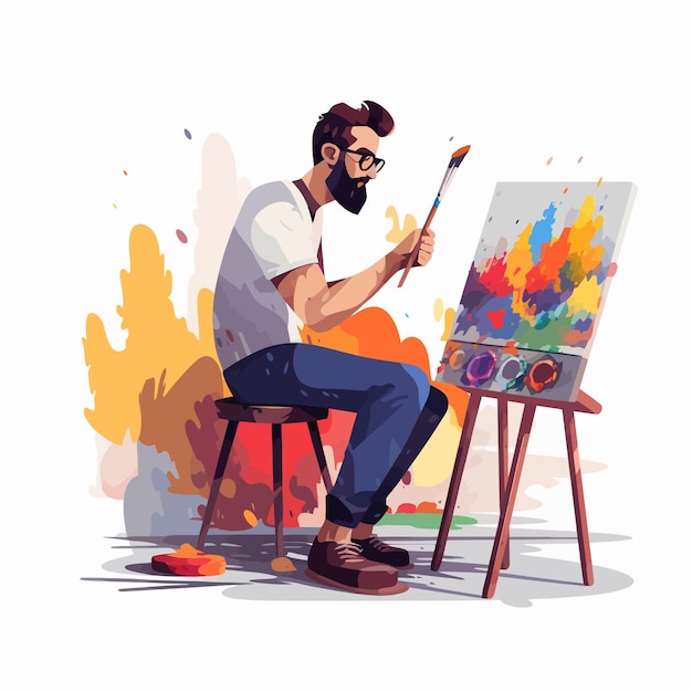 hombre pintor