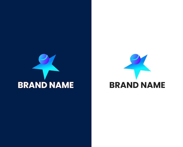 hombre con plantilla de diseño de logotipo moderno de marca de estrella
