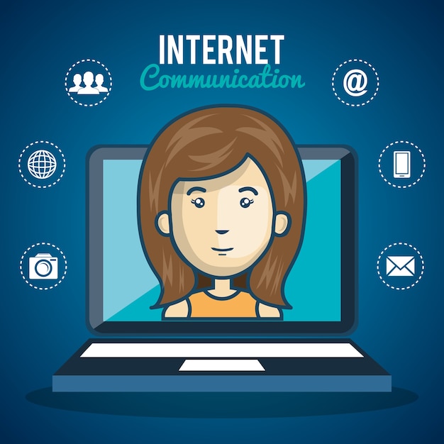 hombre portátil tecnología internet comunicación