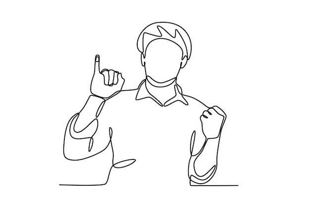 Un hombre posa después de las elecciones Indonesia Dibujo en línea de elecciones