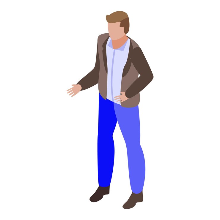 Vector hombre pregunte icono de libro de biblioteca isométrico de hombre pregunte icono de vector de libro de biblioteca para diseño web aislado sobre fondo blanco