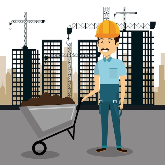 hombre profesional de la construcción