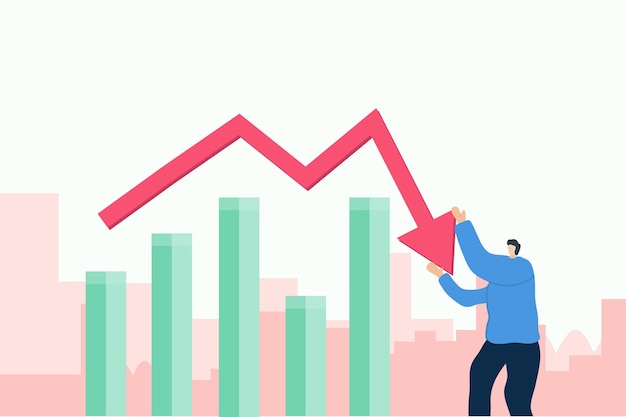 un hombre que soporta el declive económico