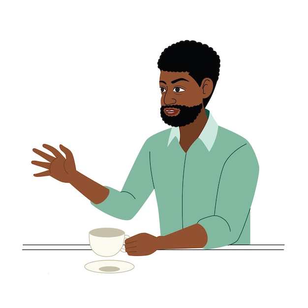 Vector hombre que tiene café vector ilustración