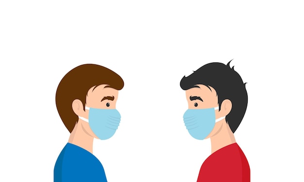 Hombre que usa una máscara médica para protegerse de COVID-19 o prevenir la enfermedad de la gripe contaminación del aire contaminación mundial