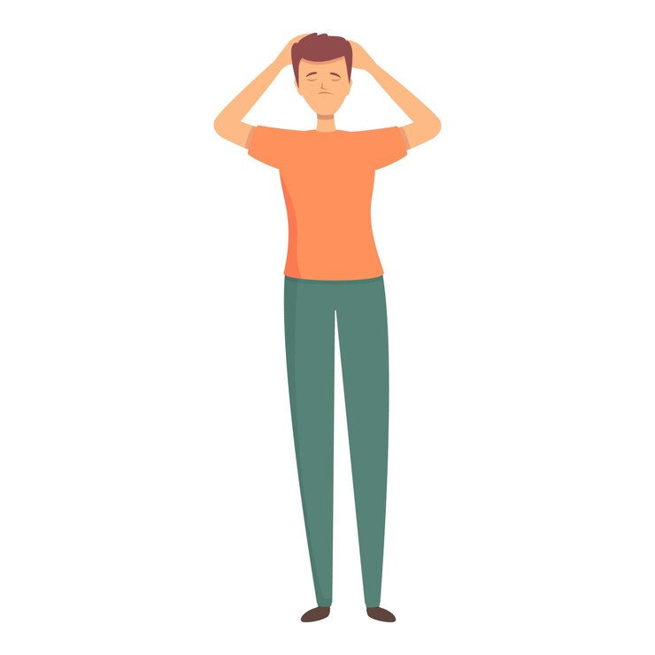 Vector hombre relajarse icono dibujos animados vector spa mente medicina estilo de vida