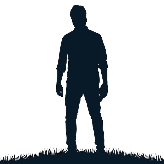 hombre silueta del vector