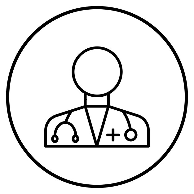 un hombre con un símbolo médico en el pecho