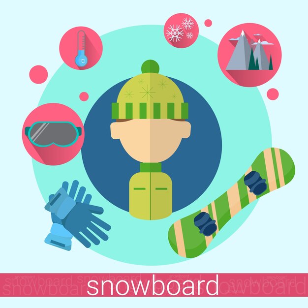 Hombre Snowboard Icon