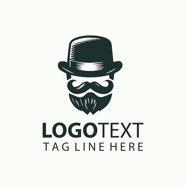 un hombre con un sombrero fedora y una barba en un fondo blanco
