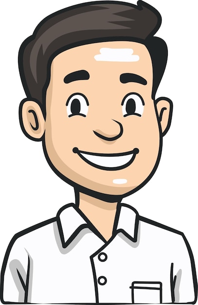 un hombre sonriente con una sonrisa en la cara