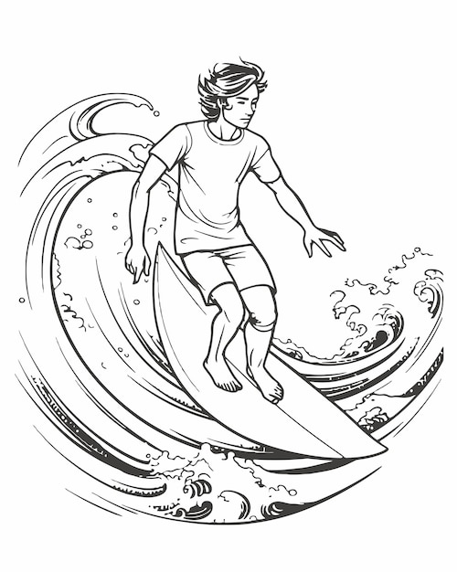 hombre surfeando sobre las olas
