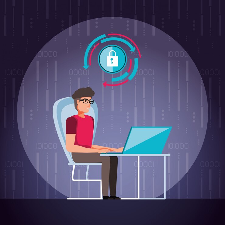 Vector hombre trabajando y establecer negocios de iconos