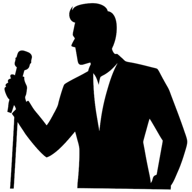 un hombre en traje y corbata está cantando en un micrófono