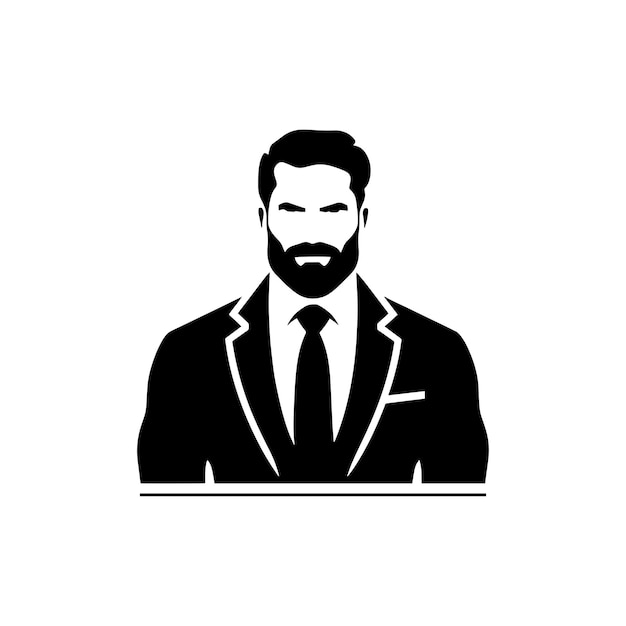 Hombre en un traje icono de ilustración vectorial