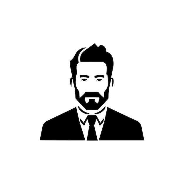 Hombre en un traje icono de ilustración vectorial
